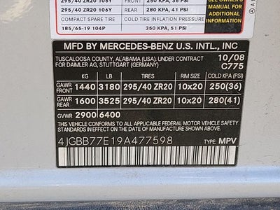 2009 Mercedes-Benz M-Class ML 63 AMG® 4MATIC®