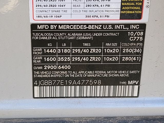 2009 Mercedes-Benz M-Class ML 63 AMG® 4MATIC®