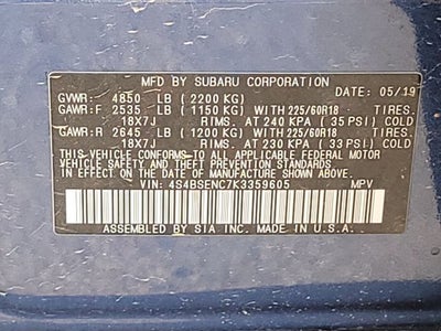 2019 Subaru Outback 3.6R Limited