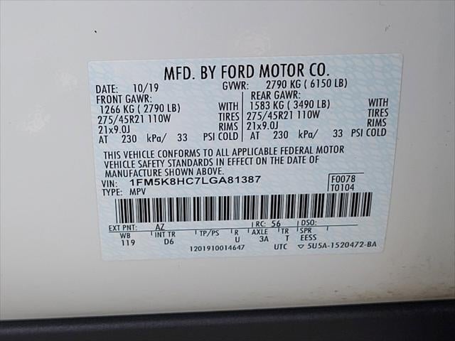 2020 Ford Explorer Platinum