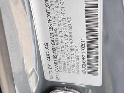 2018 Audi A3 2.0T Premium FrontTrak