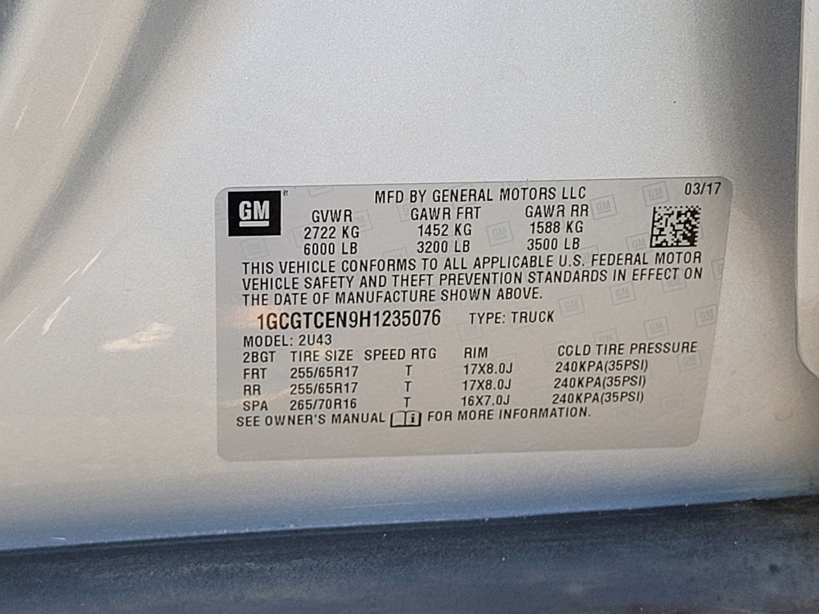 2017 Chevrolet Colorado LT