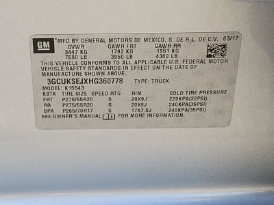 2017 Chevrolet Silverado 1500 LTZ 1LZ