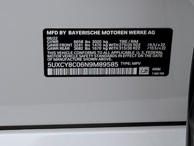2022 BMW X6 M50i