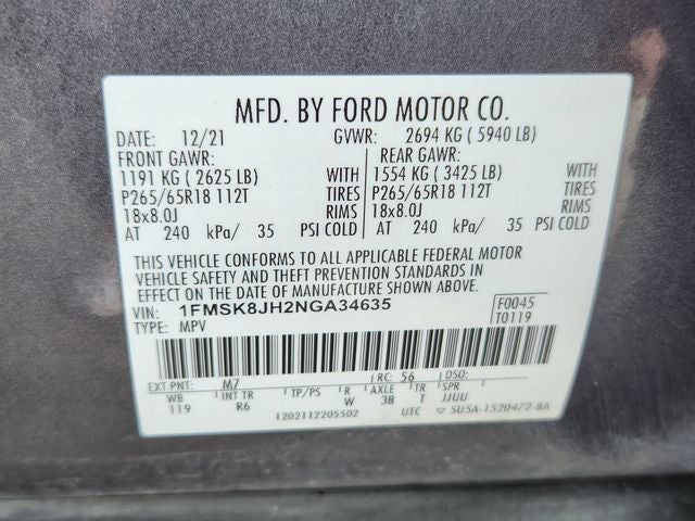 2022 Ford Explorer Timberline