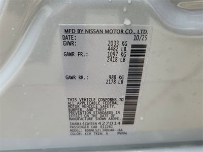 2025 Nissan Altima SR