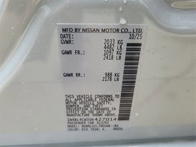 2025 Nissan Altima SR