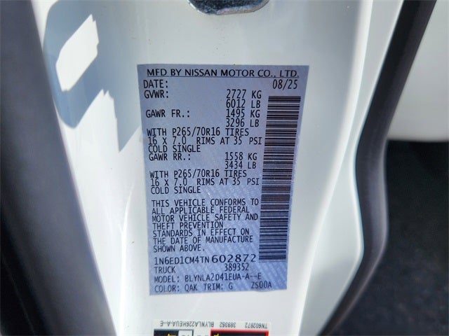 2026 Nissan Frontier S