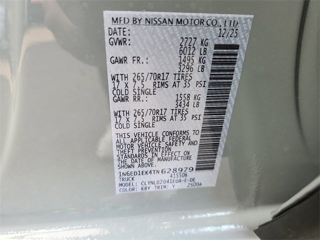 2026 Nissan Frontier PRO-4X w/R Package