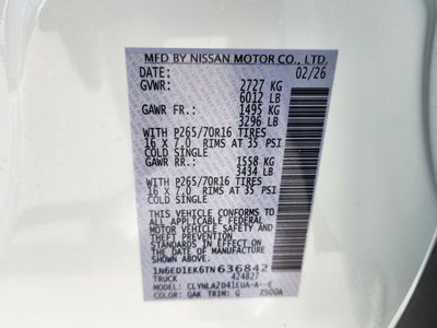 2026 Nissan Frontier S