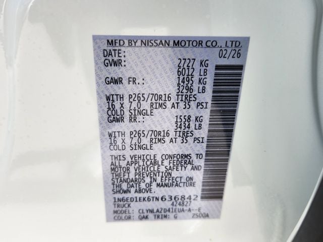 2026 Nissan Frontier S