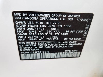 2023 Volkswagen Atlas 3.6L V6 SEL Premium R-Line