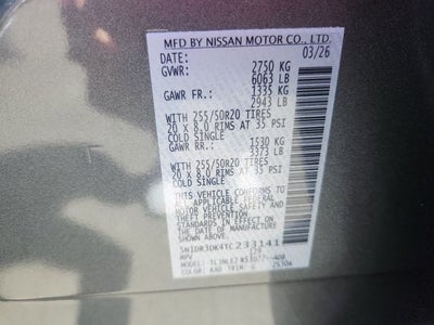 2026 Nissan Pathfinder Platinum