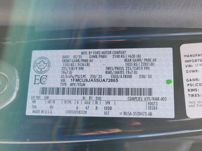 2025 Ford Escape Platinum