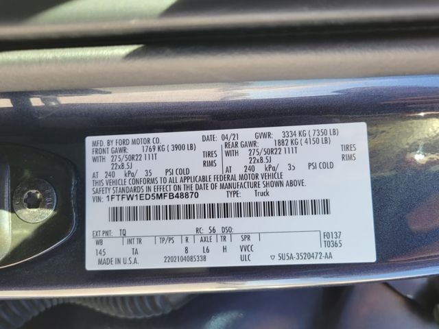 2021 Ford F-150 Limited