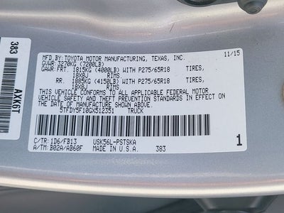 2016 Toyota Tundra SR5