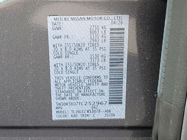 2026 Nissan Pathfinder Platinum