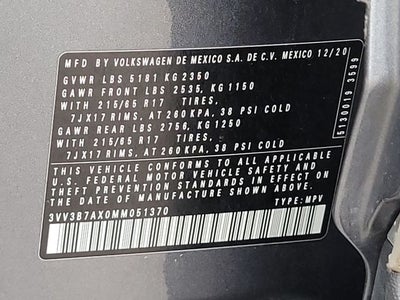 2021 Volkswagen Tiguan 2.0T SE