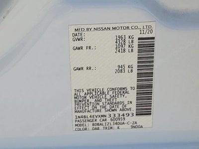 2021 Nissan Altima 2.5 SL