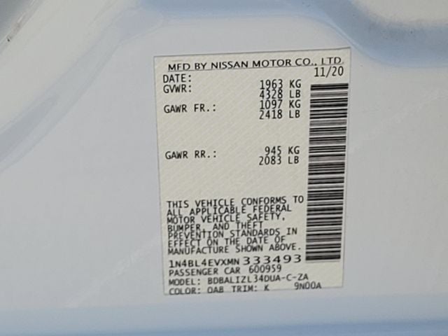 2021 Nissan Altima 2.5 SL