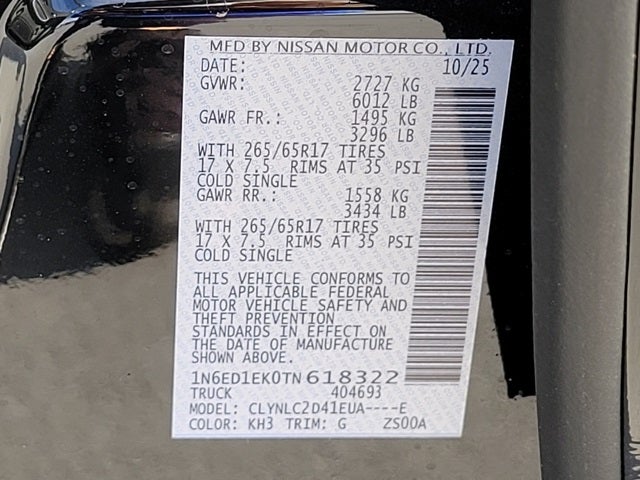 2026 Nissan Frontier SV