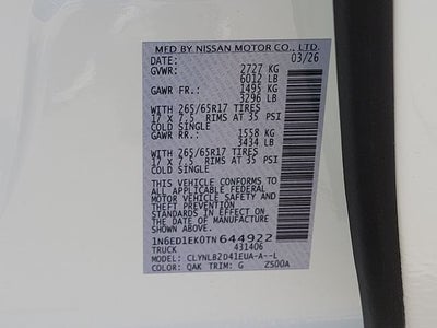 2026 Nissan Frontier SV