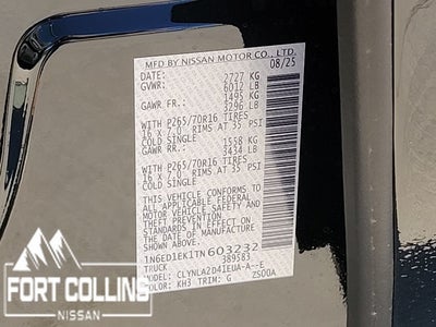 2026 Nissan Frontier S