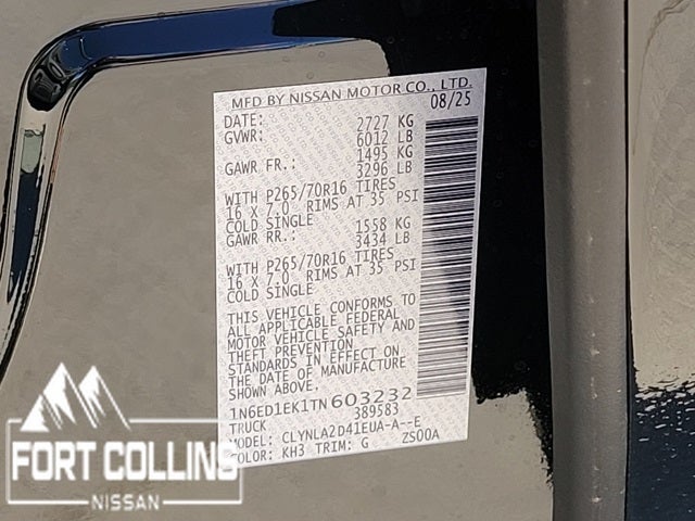 2026 Nissan Frontier S