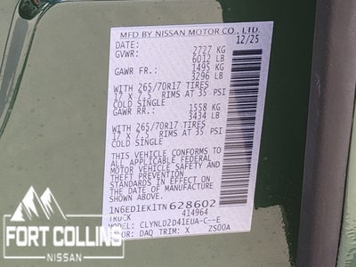 2026 Nissan Frontier PRO-4X