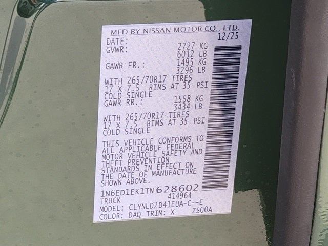 2026 Nissan Frontier PRO-4X