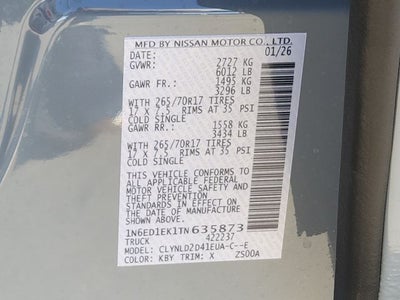 2026 Nissan Frontier PRO-4X