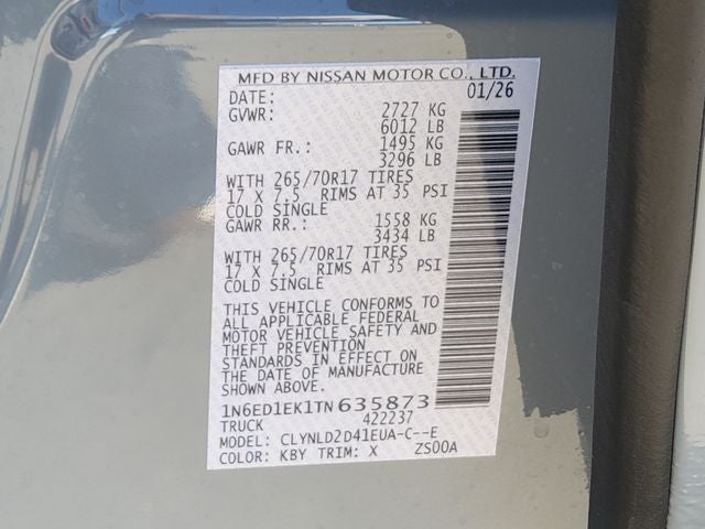 2026 Nissan Frontier PRO-4X