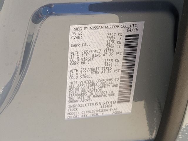 2026 Nissan Frontier PRO-4X