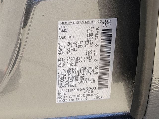 2026 Nissan Frontier SV