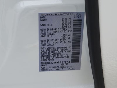 2026 Nissan Frontier SV