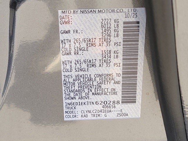 2026 Nissan Frontier SV