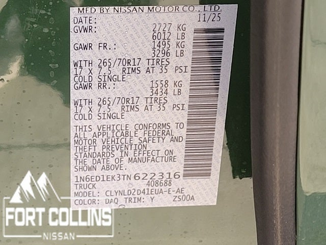 2026 Nissan Frontier PRO-4X