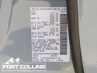 2026 Nissan Frontier PRO-4X