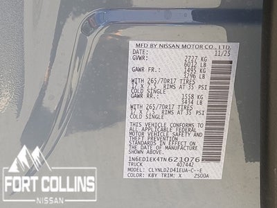 2026 Nissan Frontier PRO-4X