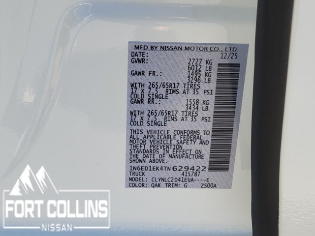 2026 Nissan Frontier SV