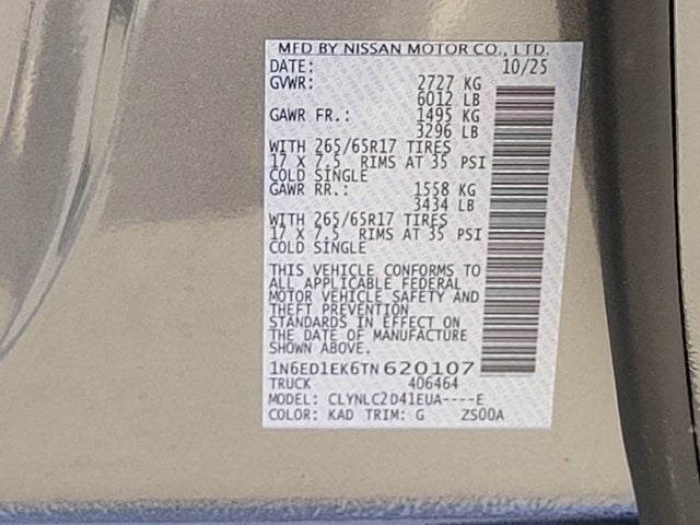 2026 Nissan Frontier SV