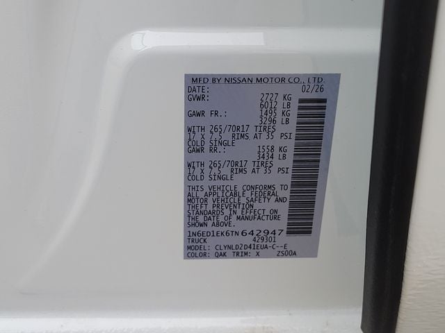 2026 Nissan Frontier PRO-4X