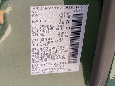 2026 Nissan Frontier SV