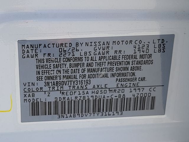 2026 Nissan Sentra SR