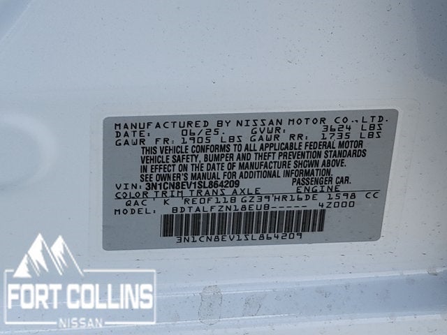 2025 Nissan Versa 1.6 SV