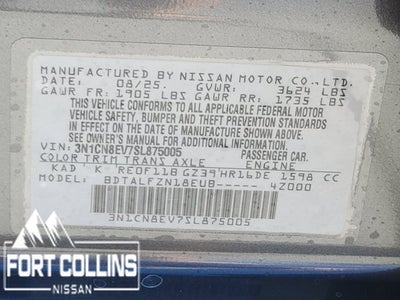 2025 Nissan Versa 1.6 SV