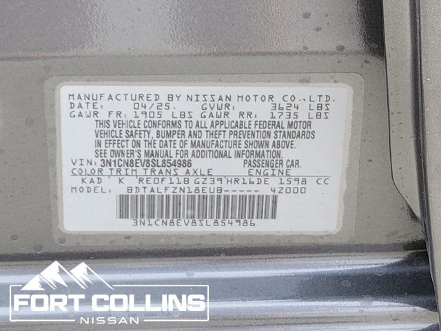 2025 Nissan Versa 1.6 SV