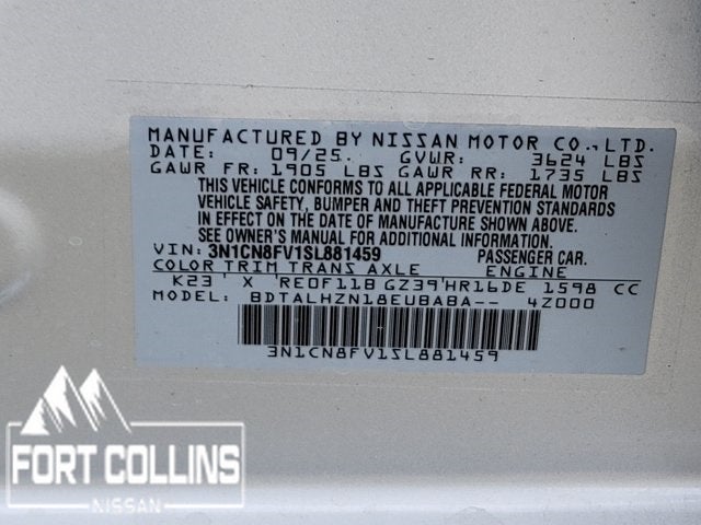 2025 Nissan Versa 1.6 SR