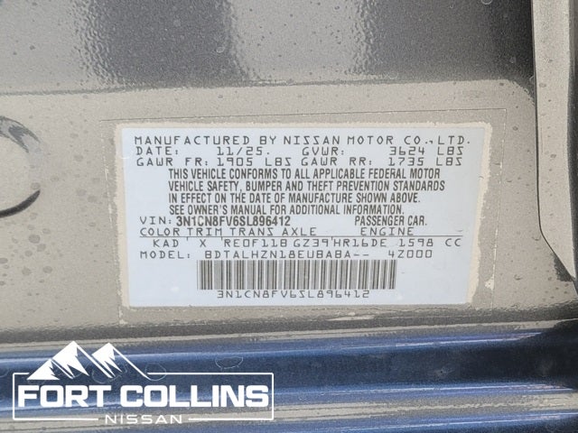 2025 Nissan Versa 1.6 SR