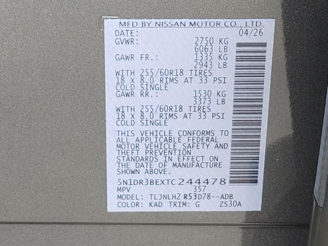 2026 Nissan Pathfinder SV
